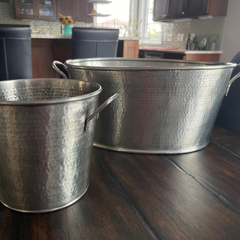Pottery Barn Beverage and Ice Buckets